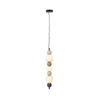  Lampa wisząca pozioma mix trzech opalowych kloszy z dekoracyjnymi kulami w różnych kolorach LED 3000K Modern 28W Maxlight P0630