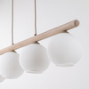 Lampa wisząca cztery ryflowane klosze na belce VIRLO WHITE 4xE14 Tk Lighting 11080