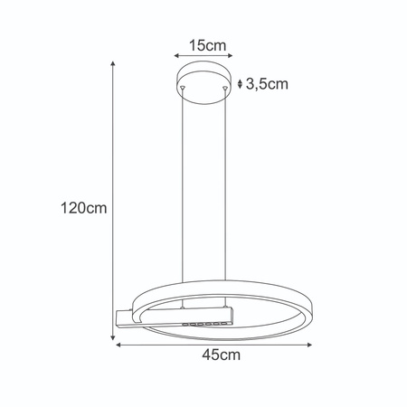Lampa wisząca LED z regulacją wysokości METIS Kaja Lighting K-8232
