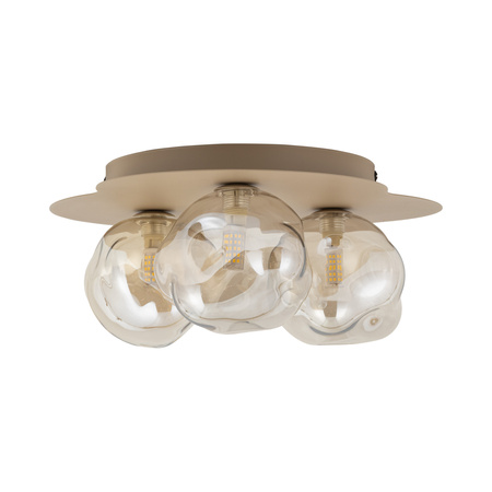 Lampa sufitowa w odcieniu sabia z koniakowymi szklanymi kloszami LAVA SABIA 3XG9 Tk Lighting 11454