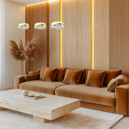 Potrójna złota lampa wisząca PRECIOSA 60W LED Milagro ML1894