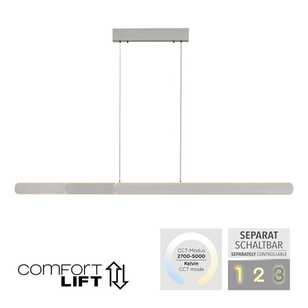 Rozsuwana lampa wisząca ADRIANA ROUND ALUMINIUM LED Paul Neuhaus 2577-95 