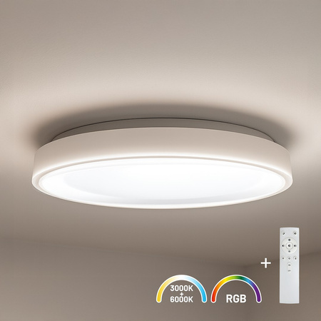 Plafon okrągły sufitowy 39cm sterowany pilotem z kolorami MELO RGBW 36W Milagro ML2055