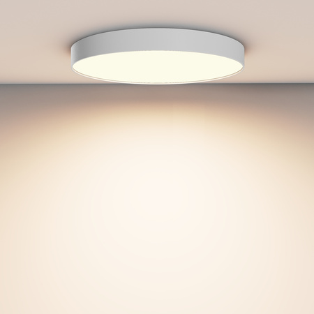 Biała okrągła lampa sufitowa o średnicy 60cm LED 3000K aż 7130 lumenów Zon C032CL-90W3K-RD-W Maytoni