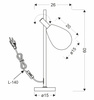 Lampka stołowa czarna z dymionym ruchomym szklanym kloszem DENSO 26 1xG9 Candellux Studio 41-51257