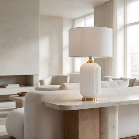 Lampa stołowa Tamiza 65 cm biała 1xE27 Light Prestige LP-1515/1T big white