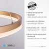 Lampa wisząca okrąg o średnicy 60cm LED 3000K TITUS Mosiadz Paul Neuhaus 2382-60 z wbudowanym ściemniaczem