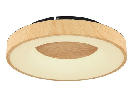 Lampa sufitowa JOLLI LED 40cm Globo imitacja drewna 41758-30 sterowana pilotem