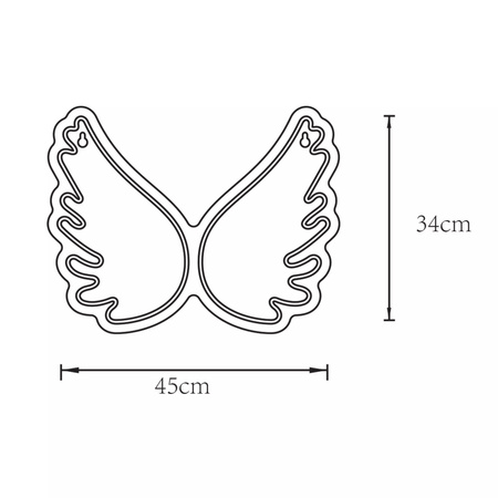 Kinkiet dekoracyjny skrzydła NEON WINGS LED Zuma Line FM-WN95