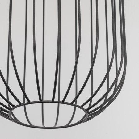 Czarna cylindryczna lampa wisząca druciana o średnicy 25cm SPHERA S BLACK 1xGX53 Tk Lighting 11307