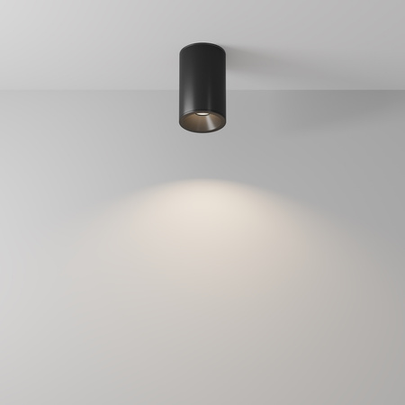 Czarna tuba sufitowa łazienkowa IP44 Zoom C029CL-01-S-B Maytoni