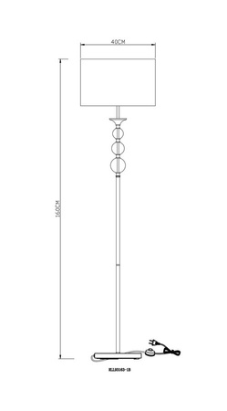 Lampa podłogowa REA BLACK Zuma Line RLL93163-1B