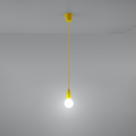 Lampa wisząca DIEGO 1 żółta Sollux SL.0578