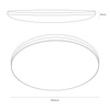 Plafon 45cm z czarną obramówką z funkcją CCT i zmianą natężenia światła Hugo 21-32-42W 3CCT IP54 Milagro ML2568