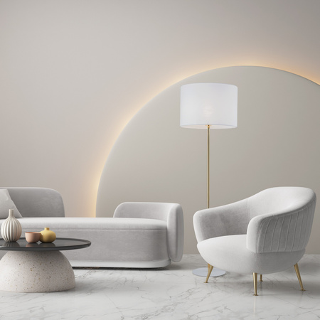 UMBERTO WHITE GOLD LAMPA PODŁOGOWA 1 TK Lighting 16033