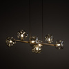 Lampa wisząca beżowa z bursztynowymi kloszami LAVA SABIA 7XG9 Tk Lighting 11109