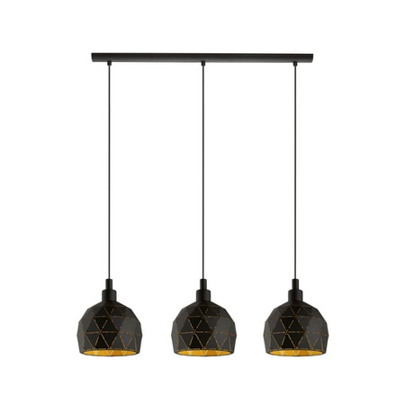 Lampa wisząca metalowa czarno złota ROCCAFORTE Eglo 97846