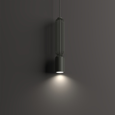 Lampa wisząca druciana tuba jedwabisty grafit 1xGU10 SINGLES B Nowodvorski 12201