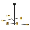 Lampa wisząca REMDAL LED Italux PND-16374-6-BK-GD-3K