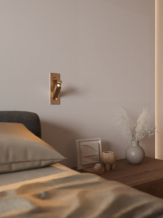 Podtynkowy kinkiet chowany w ścianę z ruchomą głowicą LIBRA 3W 3000K MAXLIGHT W0377