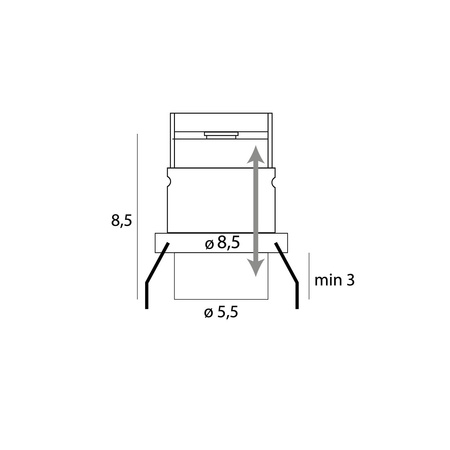 Oprawa SUFITOWA wpuszczana LED 3000K HALO F BLACK PODTYNKOWA MAXLIGHT H0131