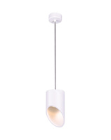 Lampa wisząca ALU II ścięta tuba biała Kaja K-4200