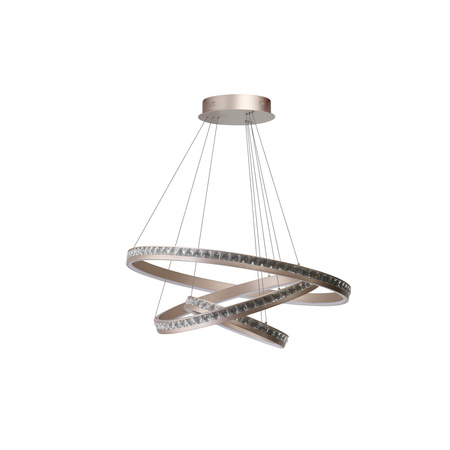 Złoty żyrandol spiralny LED z kryształowym efektem CAMELIA 40+60+80 3-STEP DIMM GO AZZARDO AZ6769