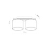 Lampa sufitowa dwa abażury lniane na drewnianej podstawie VIGA SHADE SOSNA 2xE27 Tk Lighting 11769