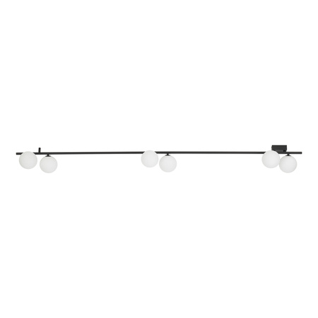 Czarna sześciopunktowa listwa sufitowa szklane kule IMELO BLACK 6XG9 Tk Lighting 11479