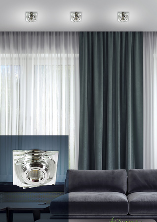 SS-32 AL/TR 3W LED COB 230V OPR. STROP. STAŁA KWADRATY SZKŁO TRANSPARENTNE Candellux 2228808