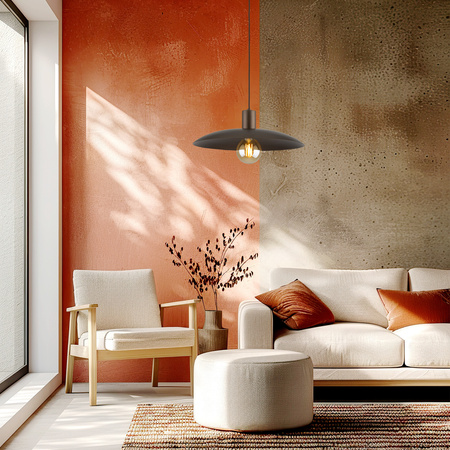Metalowa brązowa lampa wisząca o średnicy 41cm ASTRA BROWN 1XE27 Tk Lighting 10964