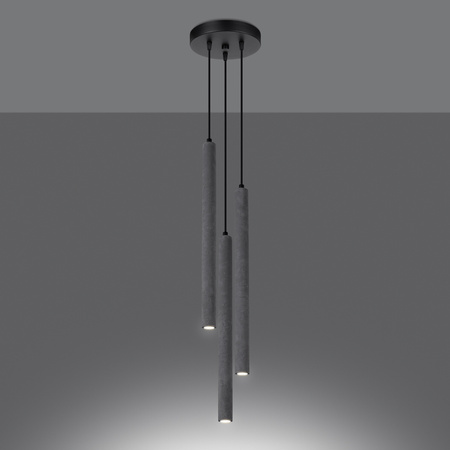 Lampa wisząca tuba beton PASTELO 3P Sollux SL.1273