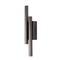 Kinkiet dwie ryflowane tuby w kolorze tytan LED 3000K  Unique Maxlight W0440