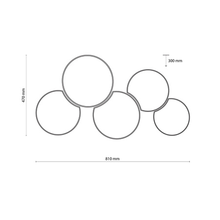 MONA WHITE LAMPA SUFITOWA 5 PŁ TK Lighting 3443