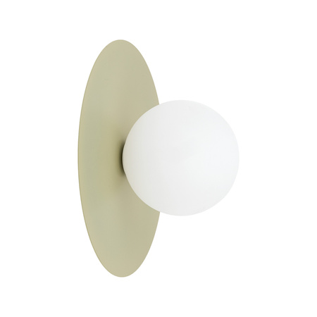 Kinkiet okragły z białą szklaną kulą PIXI PISTACIO 1xG9 Tk Lighting 11429