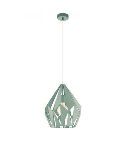 Lampa wisząca metalowa pastelowa zieleń CARLTON Eglo 49026