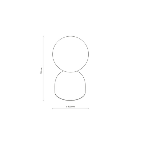 Duża lampka nocna wysokość 50cm średnica 30cm 1XE27 MIKI SABIA BIG Tk Lighting 11498