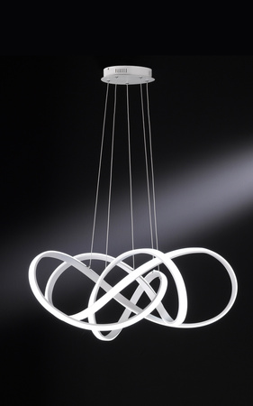 Duża lampa wisząca ARTE srebrna LED 90cm średnicy Aviano Lighting 7097-0163