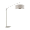 Lampa podłogowa beżowa z wysięgnikiem z szarym abażurem POISE B Nowodvorski 11685