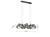 Lampa wisząca NANCY 14 czarny chrom Wofi Premium 7014-1405