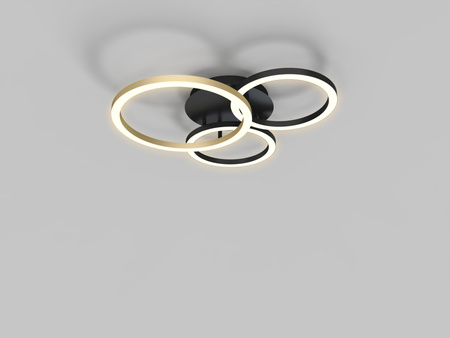 Lampa sufitowa BAYEUX okręgi LED Wofi Premium 9042-304 ze ściemniaczem