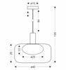 Lampa wisząca okrągła siatkowa złota metalowa obudowa wraz z białym kloszem SOPRA 40cm Candellux Studio 31-50953