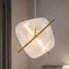 Lampa wisząca mosiężna z płaskim szklanym kloszem i rurkami LED RELAX 15W LED 3000K Candellux Studio 31-50823