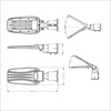 Ogrodowa lampa ścienna, naświetlacz LED 4000K 2700lm Marlo Italux FD-73452-30W