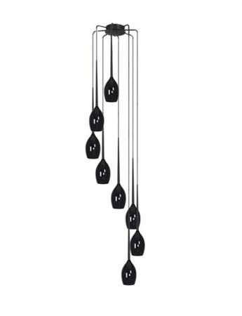Lampa wisząca IZZA 8 BLACK firmy AZzardo AZ0159