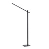 Minimalistyczna czarna lampa stojąca LED – asymetryczny kształt i lekka forma ONTARIO FLOOR DIMM SWITCH BK Azzardo AZ6803