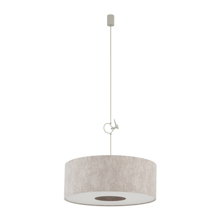 Lampa wisząca z jedwabistej szarej tkaniny 50cm 1xE27 CEDRO M Nowodvorski 11665