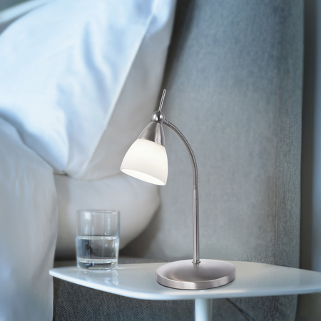 Lampka stołowa z wyginanym ramieniem STALOWY 1xG9 PINO Paul Neuhaus 4001-55