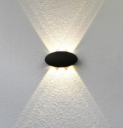 Kinkiet ogrodowy PONTAS LED Italux OWL-55034-BK