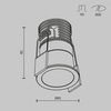 Mała okrągła oprawa podtynkowa 6cm LED 3000K Minor DL089-9W3K-BW Maytoni